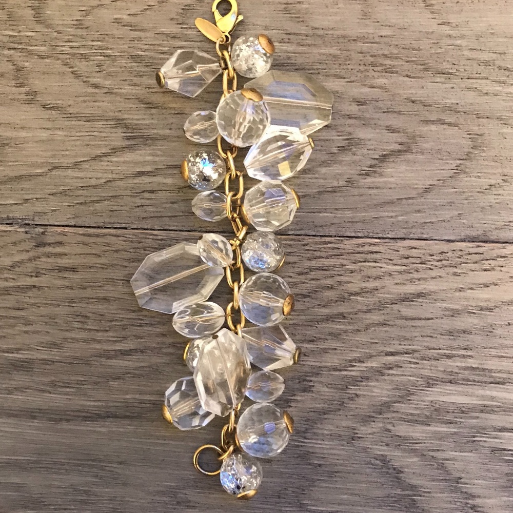 Clear Beaded Statement Bracelet - image 6